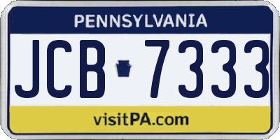PA license plate JCB7333
