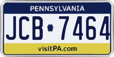 PA license plate JCB7464