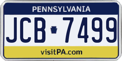 PA license plate JCB7499