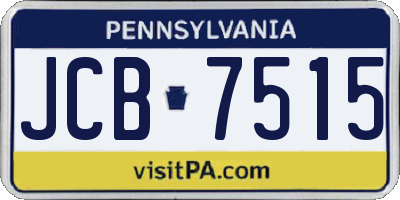 PA license plate JCB7515