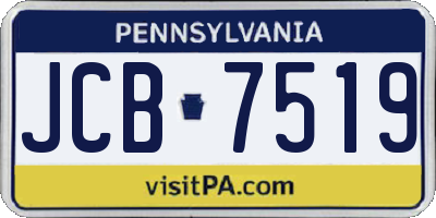 PA license plate JCB7519
