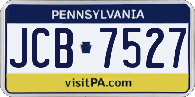 PA license plate JCB7527