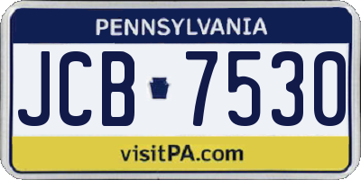 PA license plate JCB7530