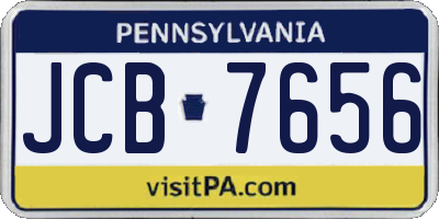 PA license plate JCB7656