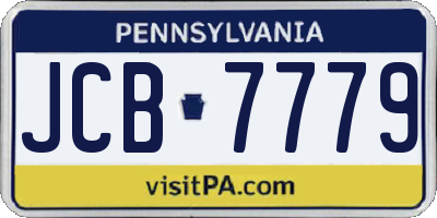 PA license plate JCB7779