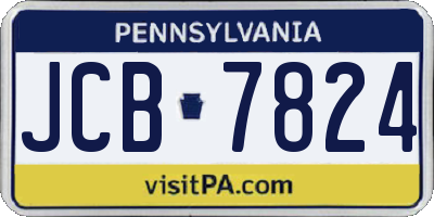 PA license plate JCB7824