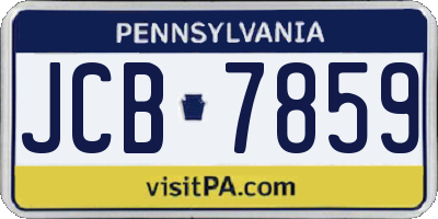 PA license plate JCB7859