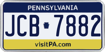 PA license plate JCB7882