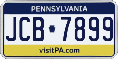 PA license plate JCB7899