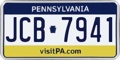 PA license plate JCB7941