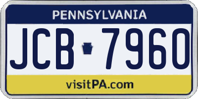 PA license plate JCB7960