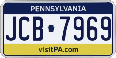 PA license plate JCB7969