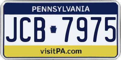 PA license plate JCB7975