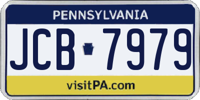 PA license plate JCB7979