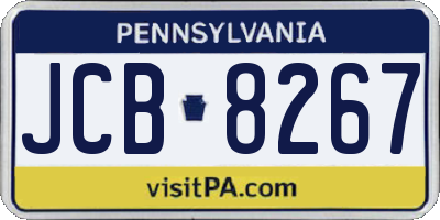 PA license plate JCB8267