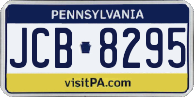PA license plate JCB8295