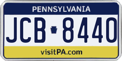 PA license plate JCB8440
