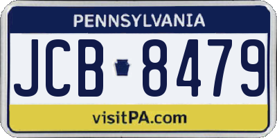 PA license plate JCB8479