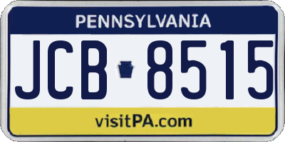 PA license plate JCB8515