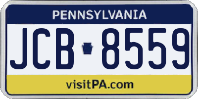 PA license plate JCB8559