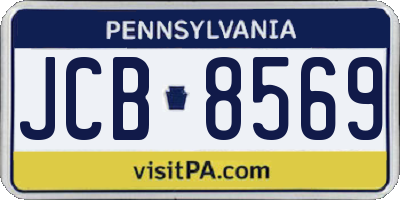 PA license plate JCB8569