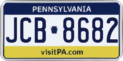 PA license plate JCB8682
