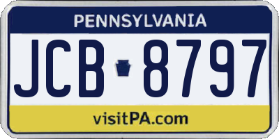 PA license plate JCB8797