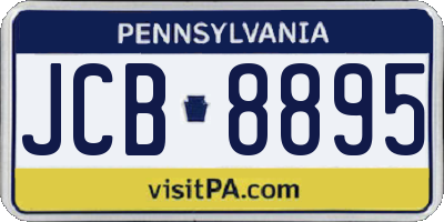PA license plate JCB8895