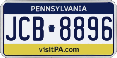 PA license plate JCB8896
