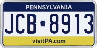 PA license plate JCB8913