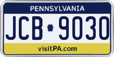 PA license plate JCB9030