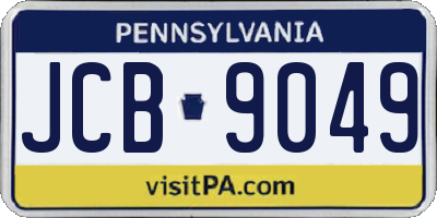 PA license plate JCB9049