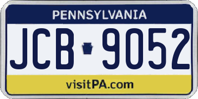 PA license plate JCB9052