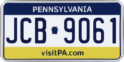 PA license plate JCB9061