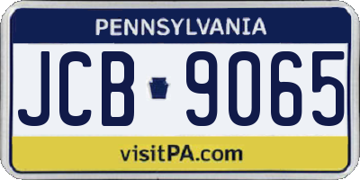 PA license plate JCB9065