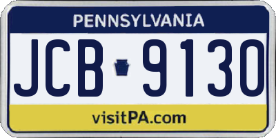 PA license plate JCB9130