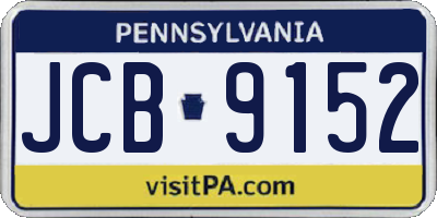 PA license plate JCB9152