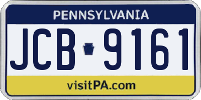 PA license plate JCB9161