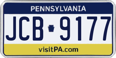 PA license plate JCB9177