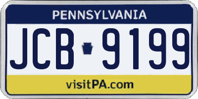 PA license plate JCB9199