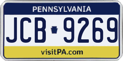 PA license plate JCB9269