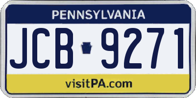PA license plate JCB9271