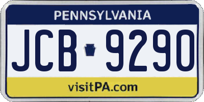 PA license plate JCB9290