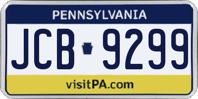 PA license plate JCB9299