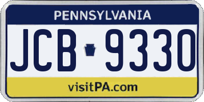 PA license plate JCB9330