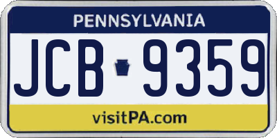PA license plate JCB9359