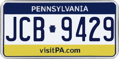 PA license plate JCB9429