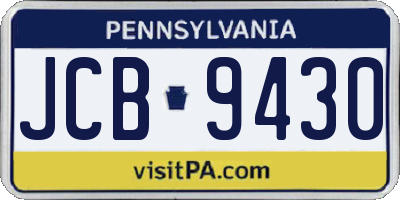 PA license plate JCB9430