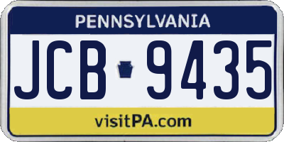 PA license plate JCB9435
