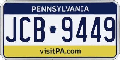 PA license plate JCB9449